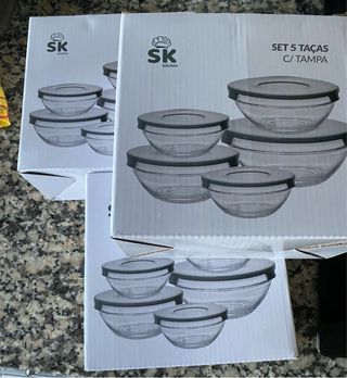 15 recipientes de vidro com tampa