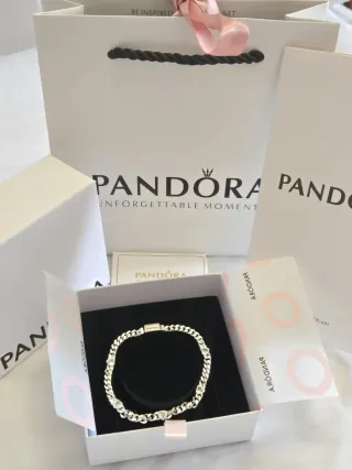 Pulsera Pandora Plata Corazones