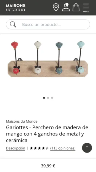 Perchero Maisons Du Monde Gariottes