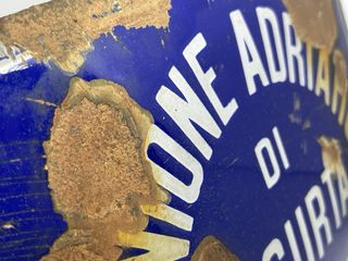 Targa metallo smaltato Assicurazione anni 50