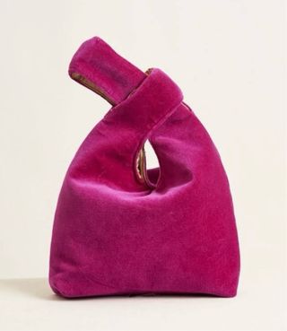 Bolso fuxia de terciopelo Algo Bonito