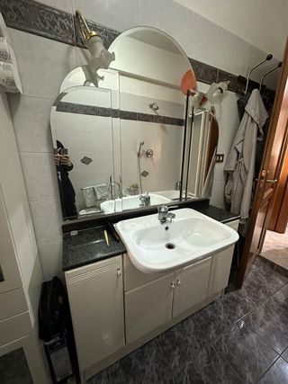 Mobile bagno design vetro e metallo