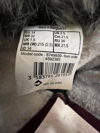 Botas nieve niña Quechua impermeables Talla 34