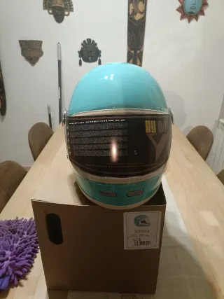 Casco Moto By City Talla S Azul Turquesa