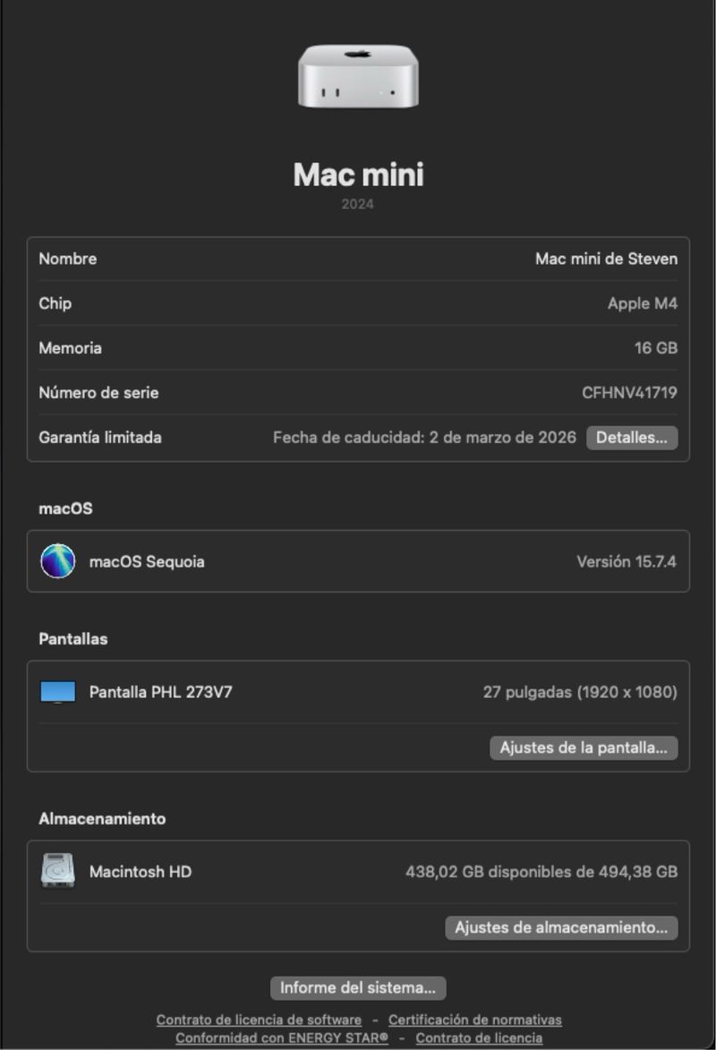 Mac Mini M4 512GB SSD 16GB RAM afbeelding 7
