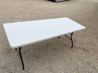 Mesa plegable rectangular de plástico