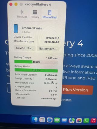 Iphone 12 Mini 256GB Bateria 100% pantalla nueva