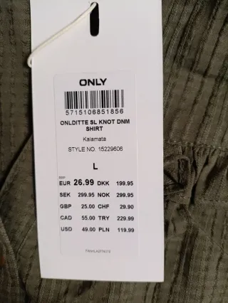 Camisa verde oliva ONLY