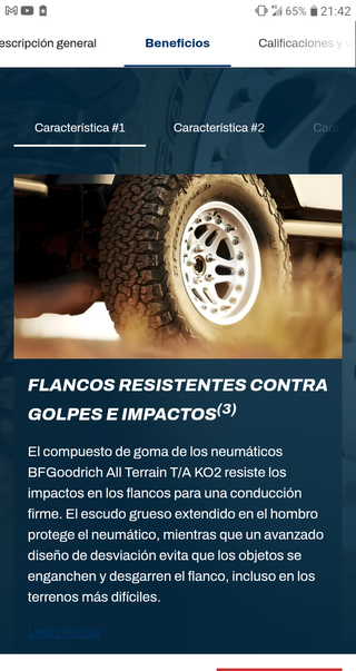 4 Neumáticos BFGoodrich Todoterreno 265/75 R16