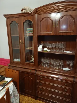 Mueble vitrina madera vintage