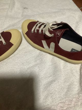 Scarpe Veja Tg 41 Bordeaux e Beige