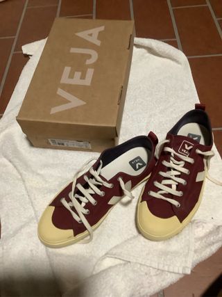 Scarpe Veja Tg 41 Bordeaux e Beige