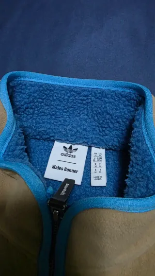 Chaqueta Adidas Wales Bonner Talla M Beige/Azul