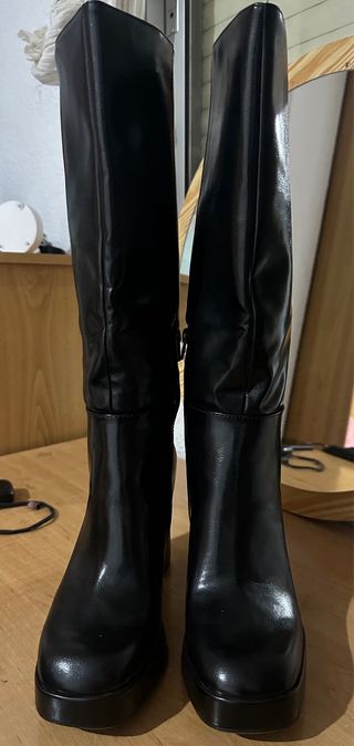 Botas Pull&Bear negras plataforma
