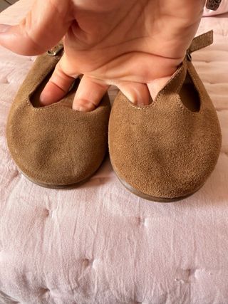 Zapatos de piel ante camel