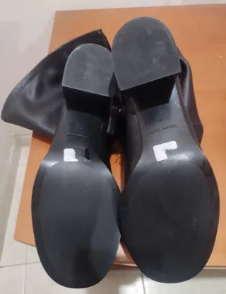 Botines Piel Negra Media Caña Talla 40