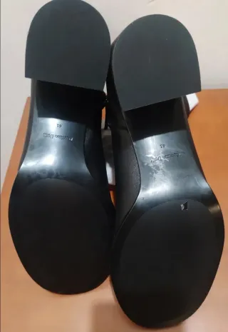 Botines Piel Negra Media Caña Talla 41