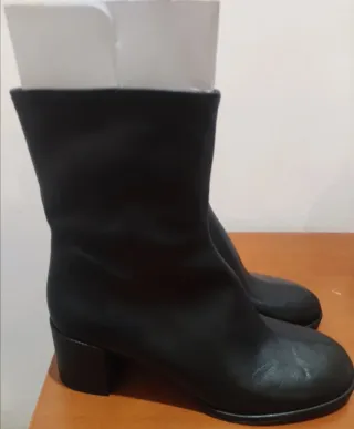 Botines Piel Negra Media Caña Talla 41