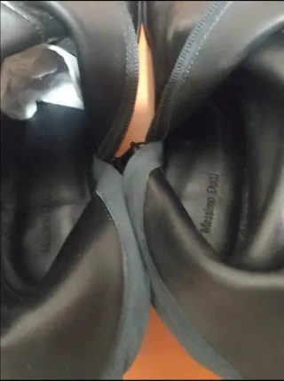 Botines Piel Negra Media Caña Talla 41