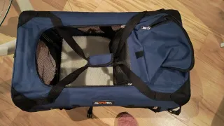 Trasportino per cani blu