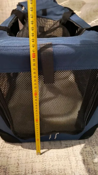 Trasportino per cani blu