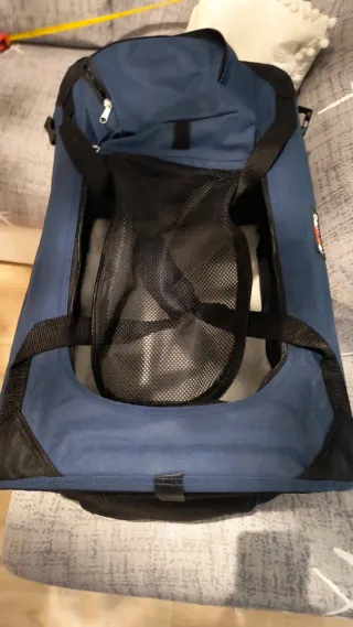 Trasportino per cani blu