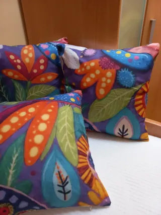 4 Fundas Cojín 45x45 Diseño Floral