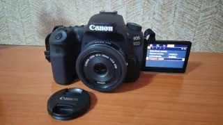 Canon 90D + Lente 24mm + Accesorios