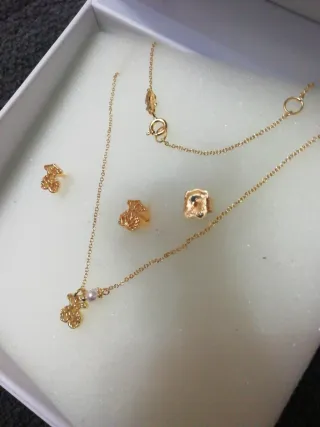 Conjunto Tous Plata 925 Vermeil Oso