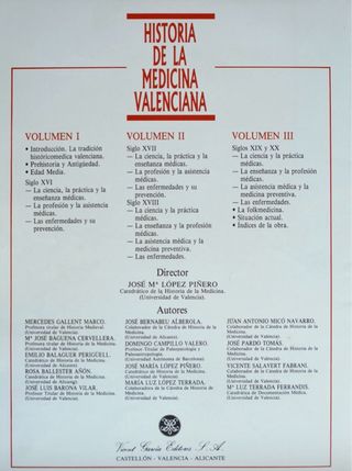 Historia de la medicina valenciana I, II y III.