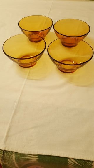 Jarra y vasos ámbar vintage