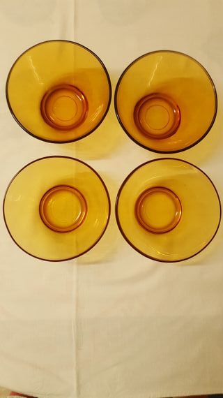 Jarra y vasos ámbar vintage