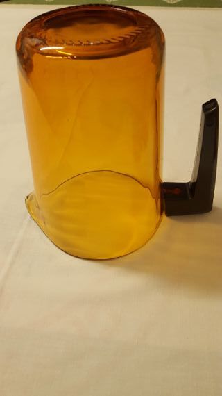 Jarra y vasos ámbar vintage