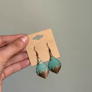 Pendientes Boho Vintage Turquesa