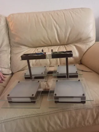 Lámparas de techo cristal y metal