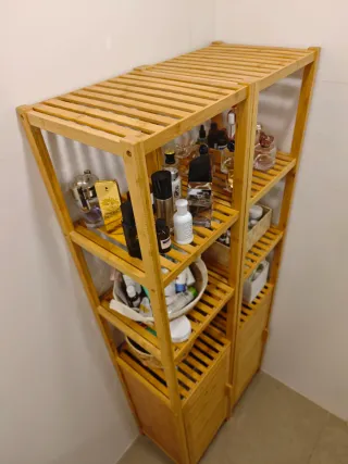 Mueble Torre Baño Bambú