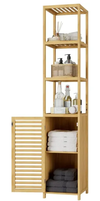 Mueble Torre Baño Bambú