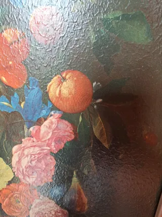 Quadro natura morta fiori e frutta