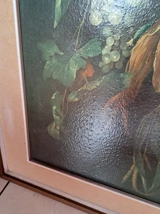 Quadro natura morta fiori e frutta