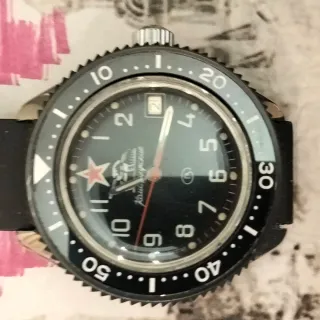 Orologio Vostok Komandirsky Tank Amphibia 17 rubin