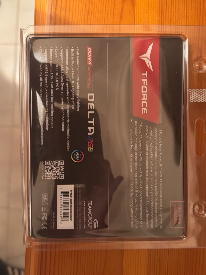2x 8 DDR4 3200MHz T-FORCE DELTA RGB RAM afbeelding 3