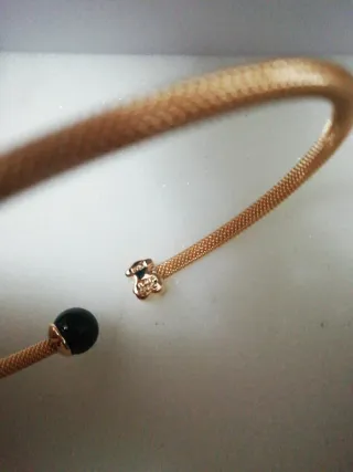 Pulsera Tous Plata 824 Negra y Dorada