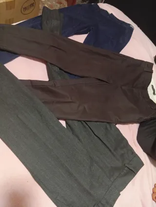 Pantalones marrones y grises talla 36.prec todo