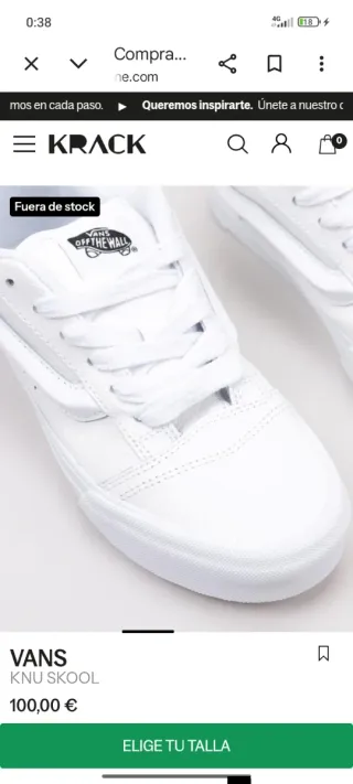 Zapatillas Vans KNU SKOOL Blancas