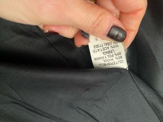 Cappotto Zara Doppiopetto Grigio con cappuccio XS