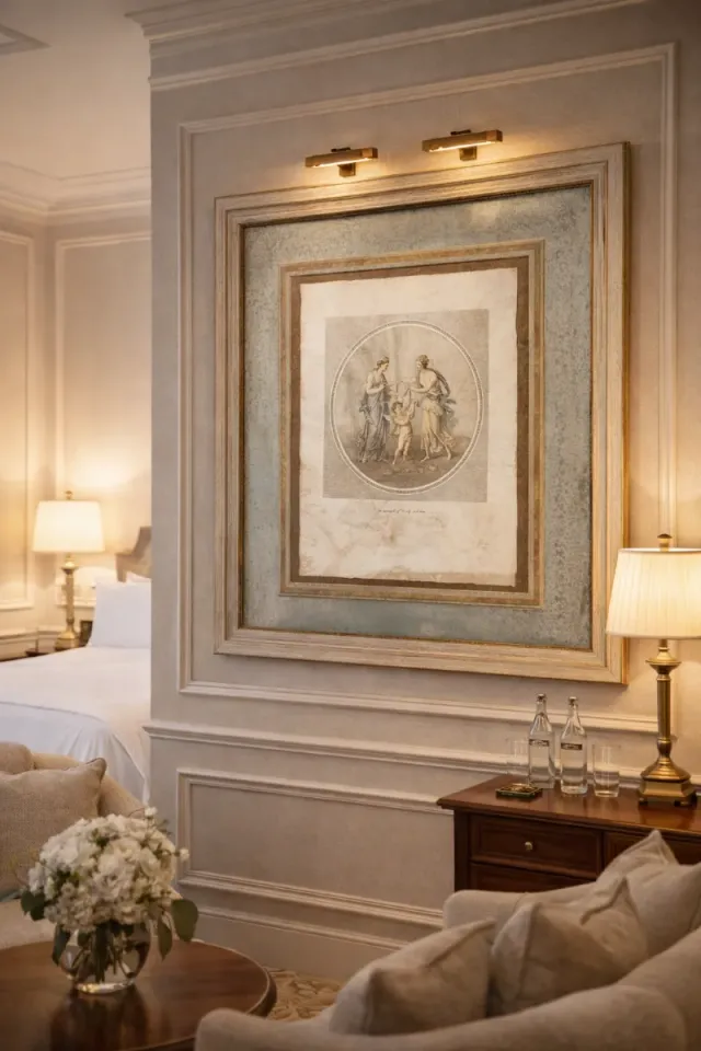 Elegante obra decorativa de interiorismo