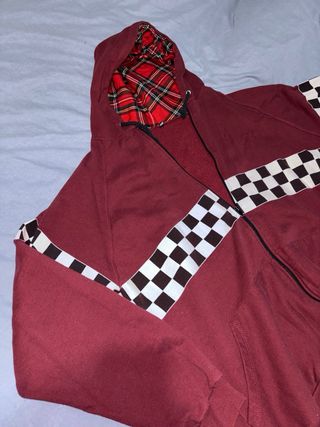 Sudadera Ska con cremallera y cuadros
