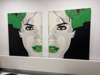 Cuadro decorativo mujer verde