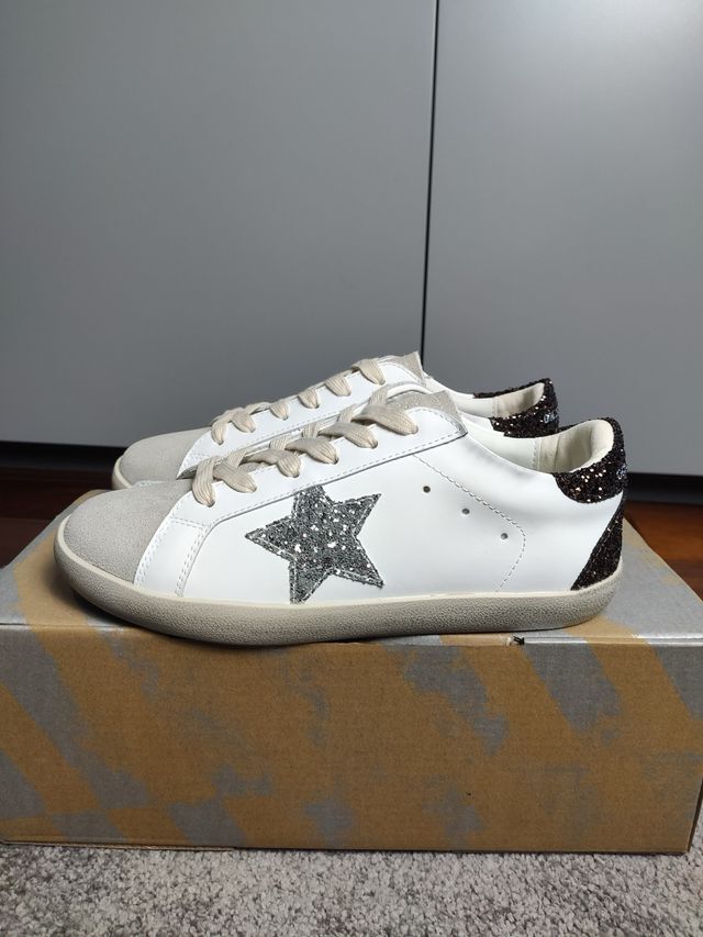 Sapatilhas Golden Goose Star Prateadas
