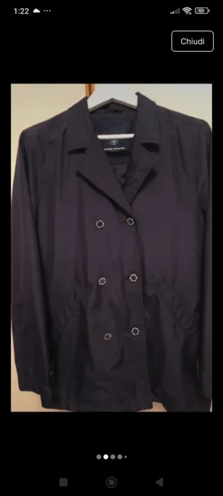 Trench Tom Tailor blu doppiopetto